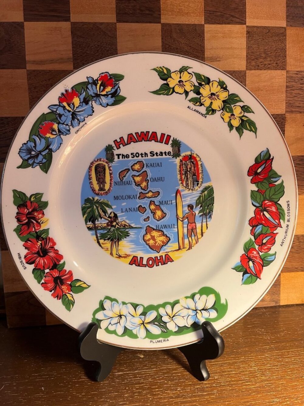 Hawaii Souvenir Plate A978